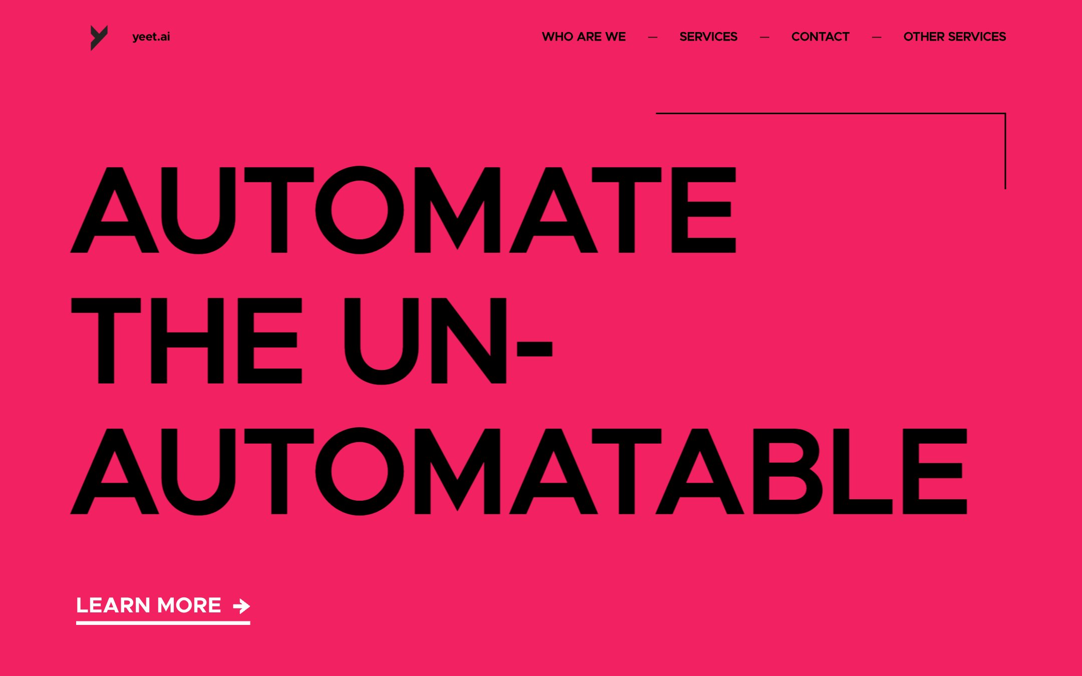 Yeet homepage: Automate the un-automatable